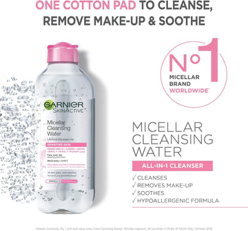 Garnier Micellar Classic Water Face Eyes, 400 + 100 ml