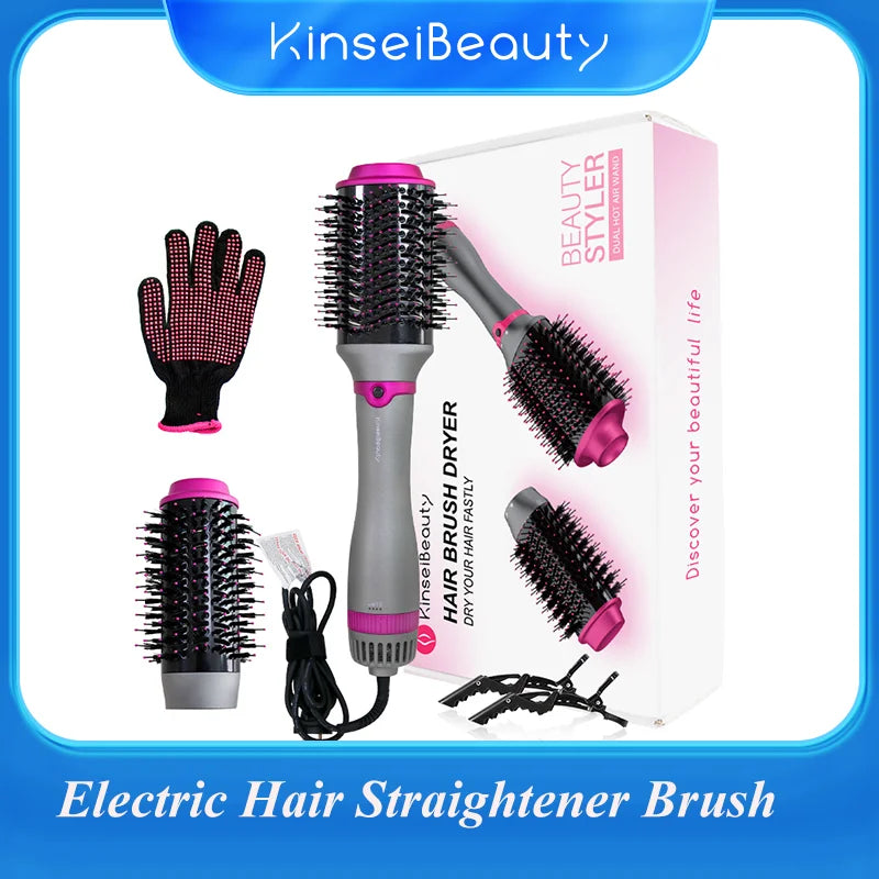 2-in-1 Electric Hot Air Brush - Professional Salon Hair Styler